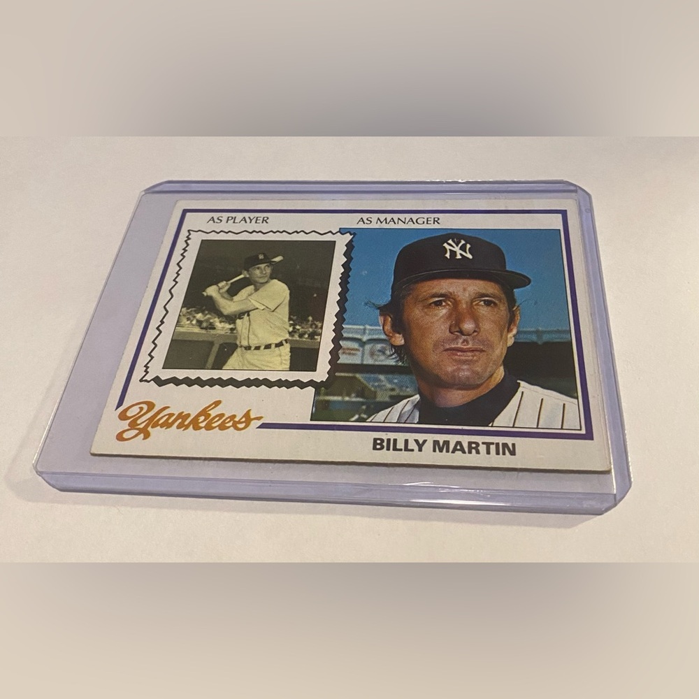Billy Martin 1978 Topps Baseball Card # 721 As Manager Vintage Collectible